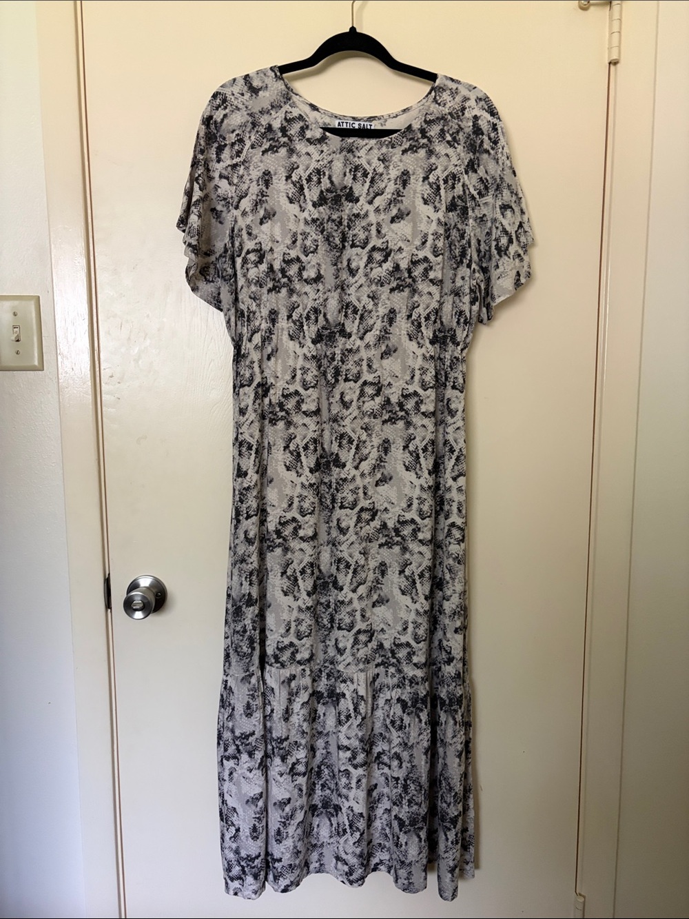 Black and White Printed Maxi Dress
